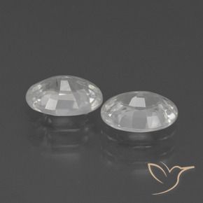 2.22 ct natürliche Weiß Zirkon-Edelsteine, Oval, VVS-VS