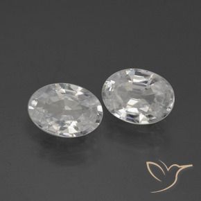 2.09 ct natürliche Weiß Zirkon-Edelsteine, Oval, VVS-VS