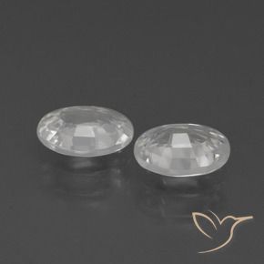 2.09 ct natürliche Weiß Zirkon-Edelsteine, Oval, VVS-VS
