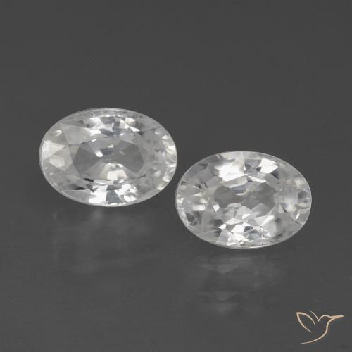 2.54ctw Natürlicher Weiß Zirkon, Oval, VS