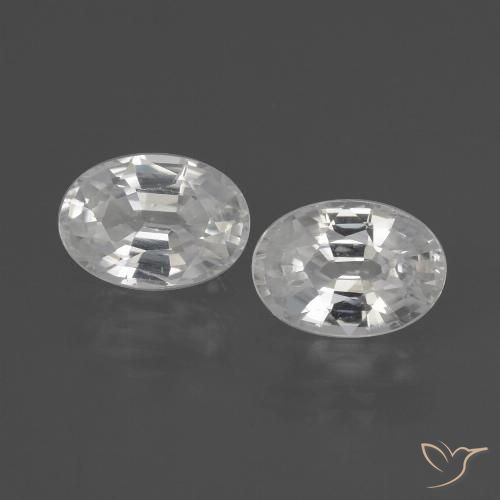 2.52ctw Natürlicher Weiß Zirkon, Oval, VS