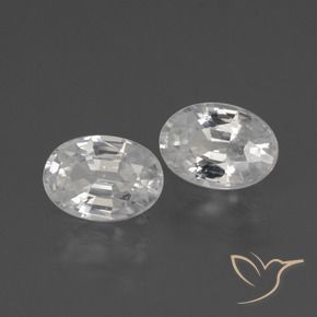2.52 ct natürliche Weiß Zirkon-Edelsteine, Oval, VS