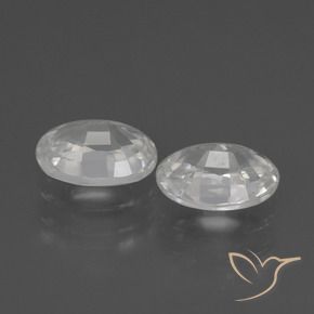 2.52 ct natürliche Weiß Zirkon-Edelsteine, Oval, VS