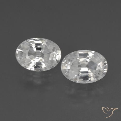 2.20ctw Natürlicher Weiß Zirkon, Oval, VS