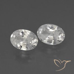 2.20 ct natürliche Weiß Zirkon-Edelsteine, Oval, VS