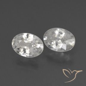 2.19 ct natürliche Weiß Zirkon-Edelsteine, Oval, VS