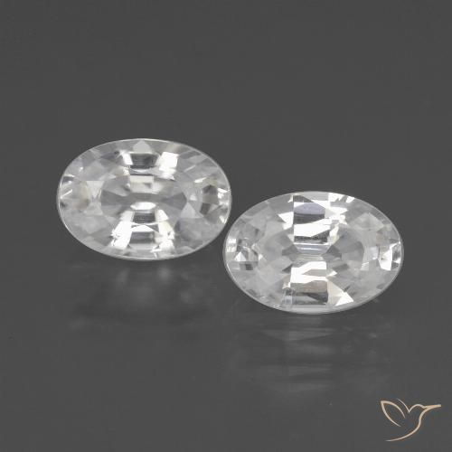 2.28ctw Natürlicher Weiß Zirkon, Oval, VVS