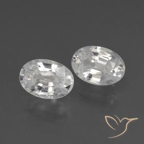 2.28 ct natürliche Weiß Zirkon-Edelsteine, Oval, VVS