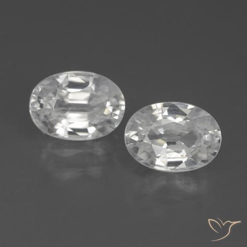 2.61ctw Natürlicher Weiß Zirkon, Oval, VVS