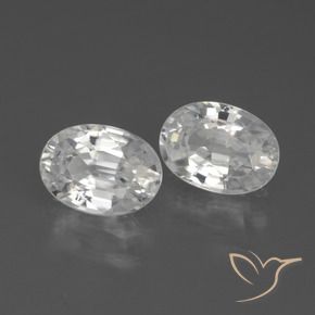 2.61 ct natürliche Weiß Zirkon-Edelsteine, Oval, VVS