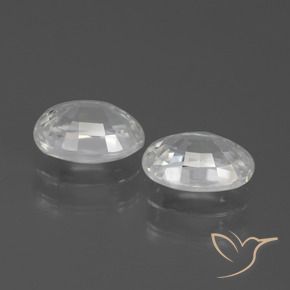 2.61 ct natürliche Weiß Zirkon-Edelsteine, Oval, VVS
