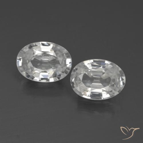 2.13ctw Natürlicher Weiß Zirkon, Oval, VVS-VS