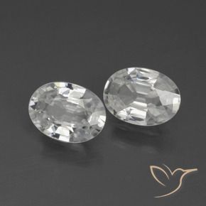 2.13 ct natürliche Weiß Zirkon-Edelsteine, Oval, VVS-VS