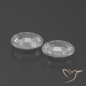 2.13 ct natürliche Weiß Zirkon-Edelsteine, Oval, VVS-VS