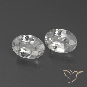 2.06 ct natürliche Weiß Zirkon-Edelsteine, Oval, VS