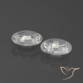 2.06 ct natürliche Weiß Zirkon-Edelsteine, Oval, VS