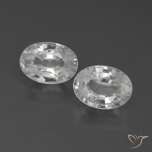 2.30ctw Natürlicher Weiß Zirkon, Oval, VS