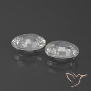 2.16 ct natürliche Weiß Zirkon-Edelsteine, Oval, VVS
