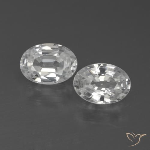 2.23ctw Natürlicher Weiß Zirkon, Oval, VVS