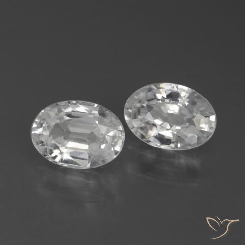 2.23 ct natürliche Weiß Zirkon-Edelsteine, Oval, VVS