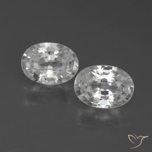 2.29ctw Natürlicher Weiß Zirkon, Oval, VVS-VS