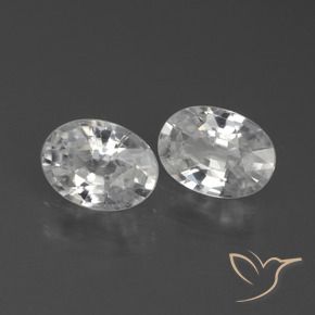 2.29 ct natürliche Weiß Zirkon-Edelsteine, Oval, VVS-VS