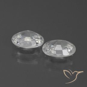 2.29 ct natürliche Weiß Zirkon-Edelsteine, Oval, VVS-VS