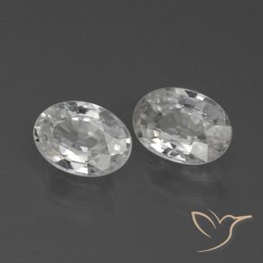 2.37 ct natürliche Weiß Zirkon-Edelsteine, Oval, VS