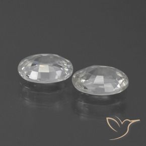 2.37 ct natürliche Weiß Zirkon-Edelsteine, Oval, VS