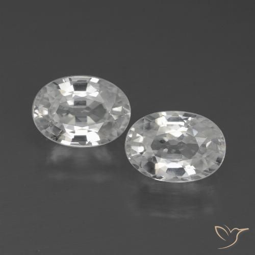 2.63ctw Natürlicher Weiß Zirkon, Oval, VS