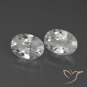 2.63 ct natürliche Weiß Zirkon-Edelsteine, Oval, VS