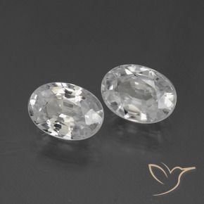 2.35 ct natürliche Weiß Zirkon-Edelsteine, Oval, VVS-VS