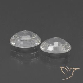 2.41 ct natürliche Weiß Zirkon-Edelsteine, Oval, VVS