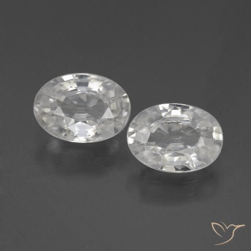 2.21ctw Natürlicher Weiß Zirkon, Oval, VVS