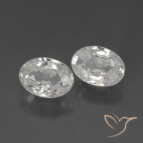 2.21 ct natürliche Weiß Zirkon-Edelsteine, Oval, VVS