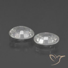 2.21 ct natürliche Weiß Zirkon-Edelsteine, Oval, VVS