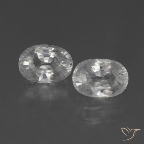 2.74ctw Natürlicher Weiß Zirkon, Oval, VS