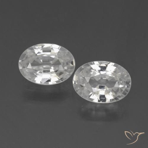 2.35ctw Natürlicher Weiß Zirkon, Oval, VS