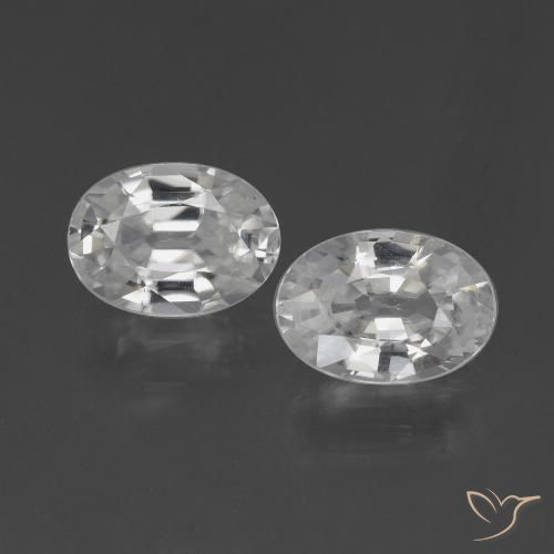 2.46ctw Natürlicher Weiß Zirkon, Oval, VVS-VS