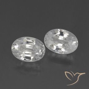 2.46 ct natürliche Weiß Zirkon-Edelsteine, Oval, VVS-VS
