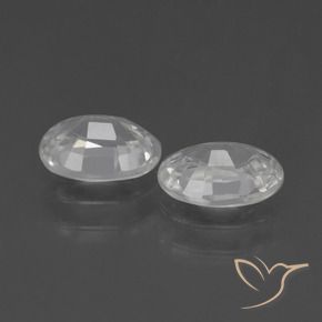 2.46 ct natürliche Weiß Zirkon-Edelsteine, Oval, VVS-VS