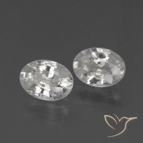 2.27 ct natürliche Weiß Zirkon-Edelsteine, Oval, VS