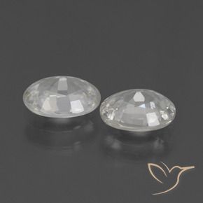 2.27 ct natürliche Weiß Zirkon-Edelsteine, Oval, VS