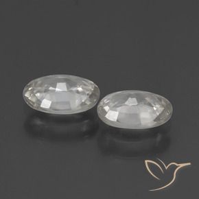 2.17 ct natürliche Warmweiß Zirkon-Edelsteine, Oval, VVS-VS