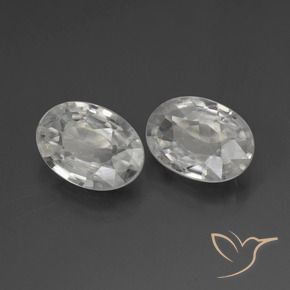 2.09 ct natürliche Weiß Zirkon-Edelsteine, Oval, VS