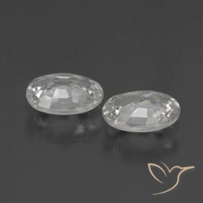 2.09 ct natürliche Weiß Zirkon-Edelsteine, Oval, VS