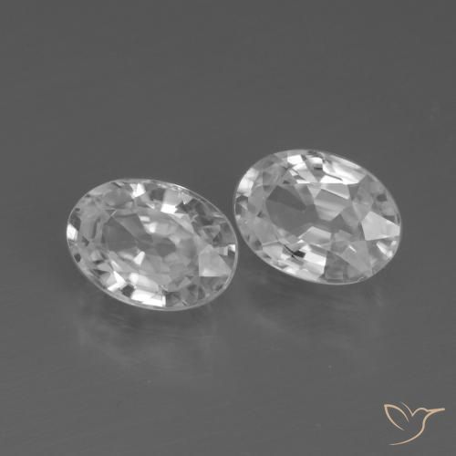 2.36 ct natürliche Klares Weiß Zirkon-Edelsteine, Oval, VVS-VS