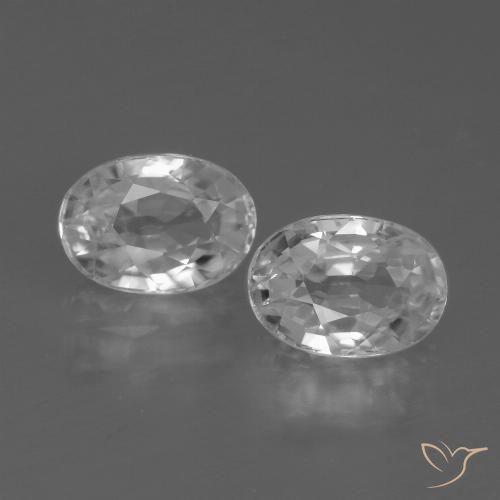 2.80ctw Natürlicher Weiß Zirkon, Oval, VS