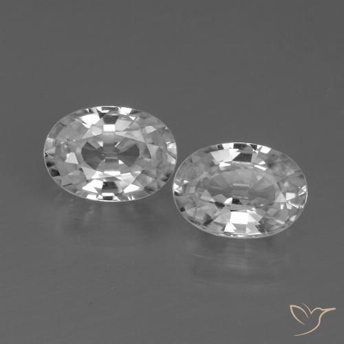 2.57ctw Natürlicher Weiß Zirkon, Oval, VVS
