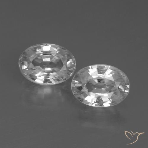 2.65ctw Natürlicher Weiß Zirkon, Oval, VS